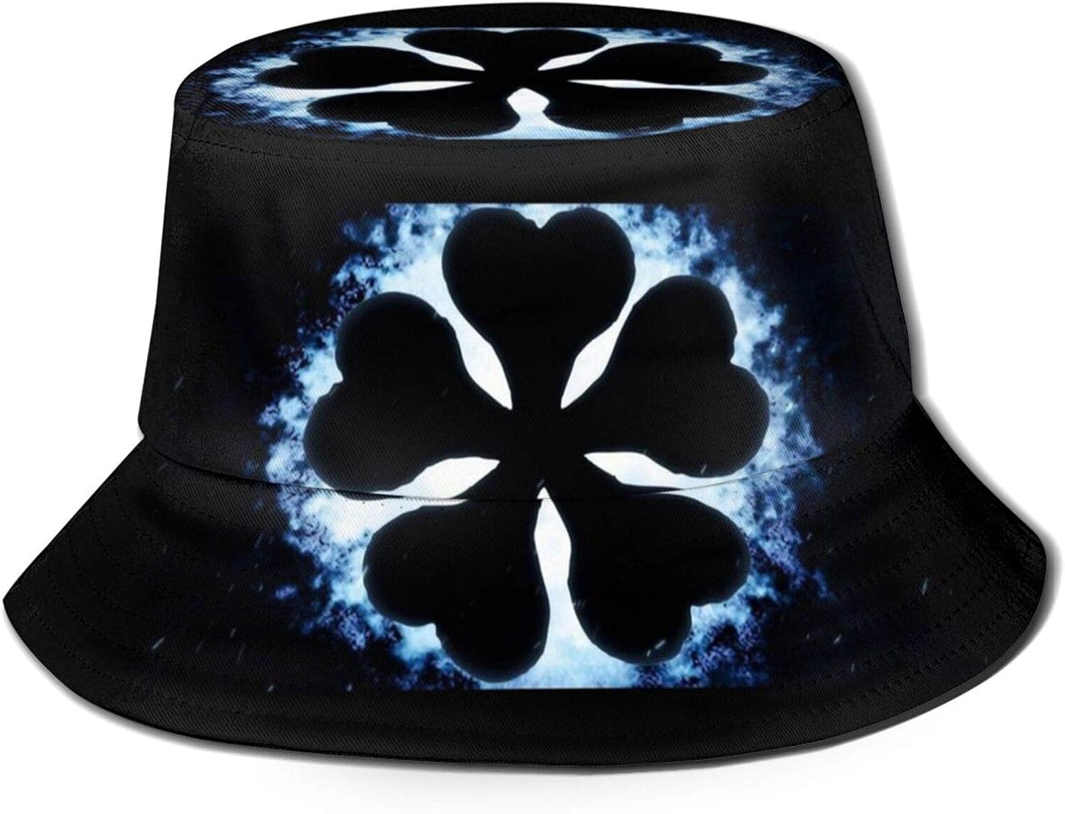 Black Clover Unisex Bucket Hat Summer Travel Beach Sun Hats Outdoor Cap