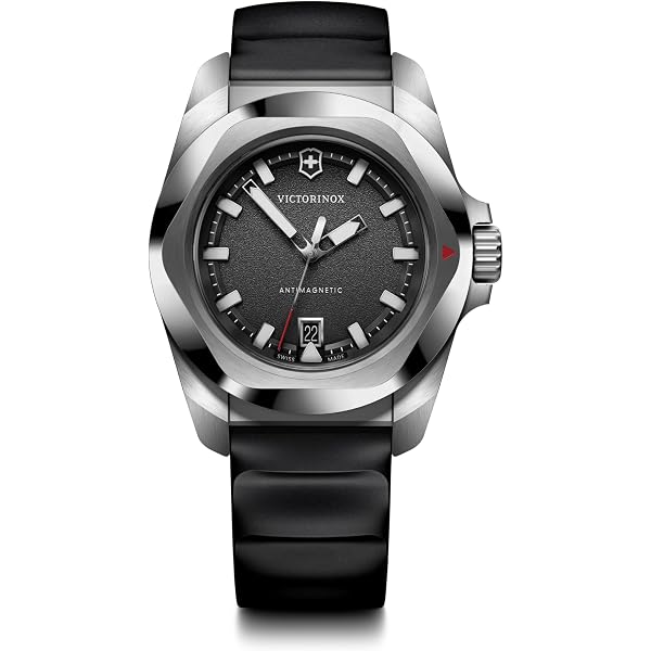 Victorinox I.N.O.X. Chrono 43mm – Orologio Uomo – Quadrante Rosso E Cinturino In Gomma – Svizzero - 3