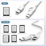 Anomat 6ft USB Charger Cable - Micro USB & Type-C for Kindle & Android view 3