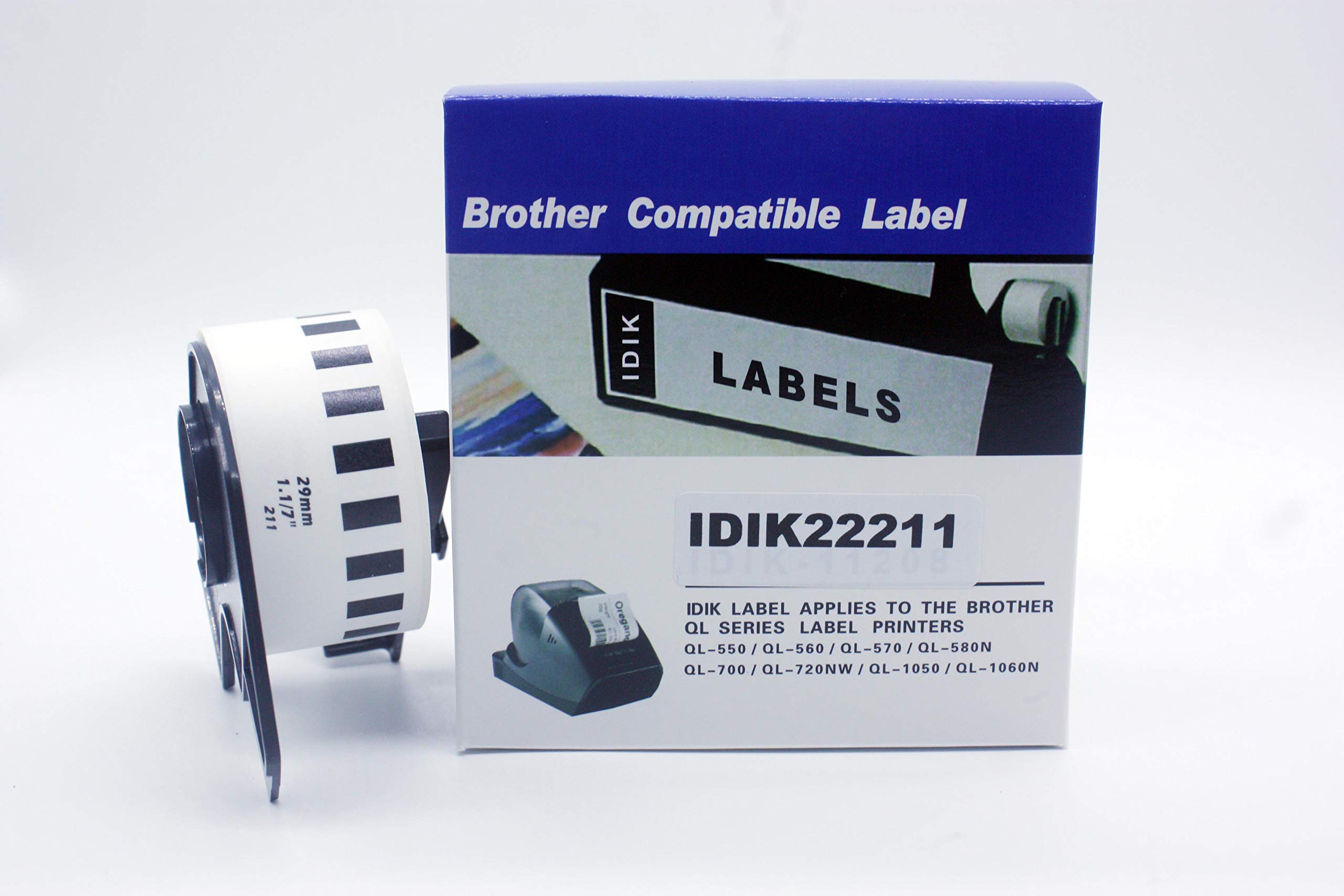 Compatible Brother DK-2211 DK-22211 Durable Film Tape-Medium Width-Black Print on White-29mm x 15.24M