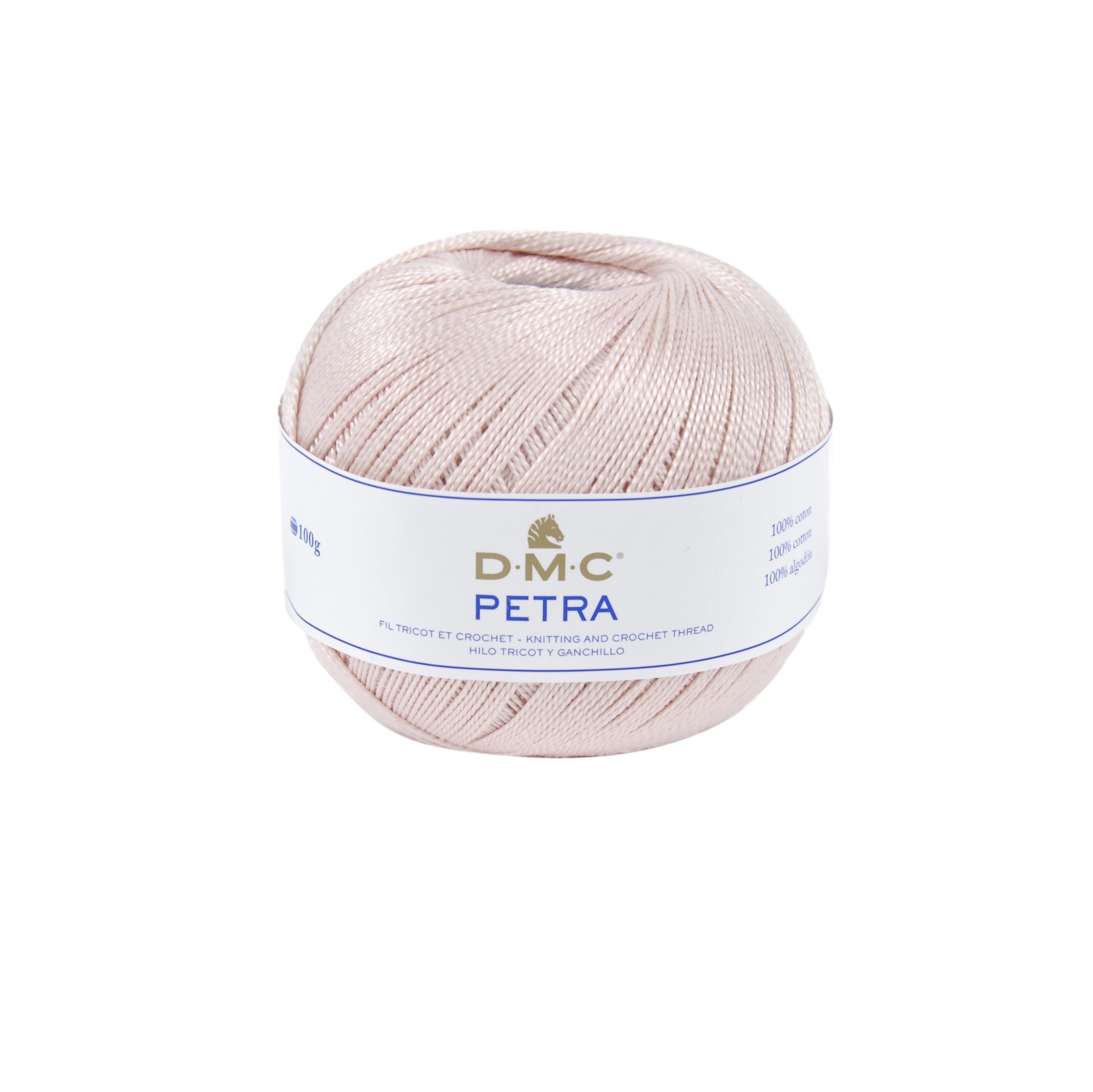 DMC Petra Yarn Size 5, 100% Cotton, Beige, 9x9x8 cm