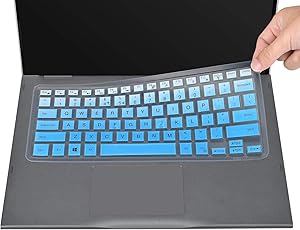 Keyboard Cover for Dell Inspiron 13 5000 7000 5368 5378 5379 7370 7372 7373 7375 7368 7369 7378 7380 7386, Inspiron 15 7568 7570 7573 7580 7586, Inspiron 14 5485 Laptop - Gradual Blue