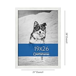 ArtToFrames 19x26 Inch White Picture Frame, This