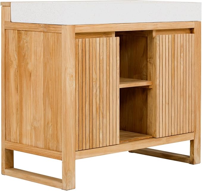 massivum Del Mare IX Waschtisch, Holz, Natur, 50 x 100 x 90 cm: Amazon