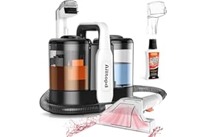 Ailltopd Portable Carpet & Upholstery Spot Cleaner, 15 KPa Powerful Suction Upholstery Cleaner Machine for Pet Stains, Area Rugs, Car Seats & Couches, Stairs with 2 BrushHead and Cleaning Solution