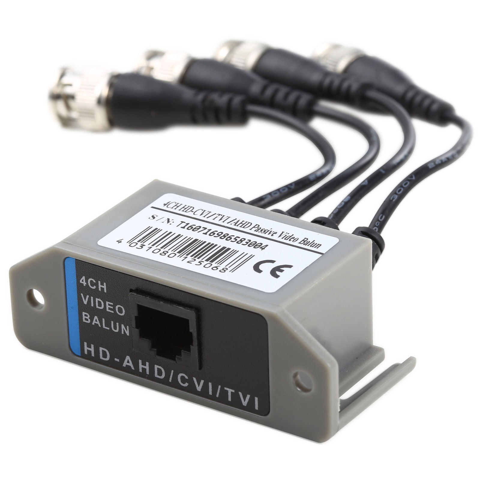 UHPPOTE 4CH HD Passive Video Balun Transceiver BNC To UTP RJ45 CCTV Via Twisted Pairs