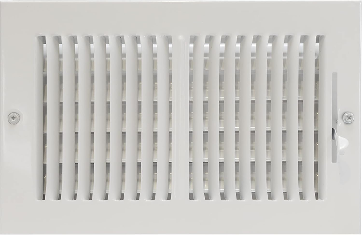 Registers, Grilles & Vents - EZ-FLO 10 x 6 Inch (Duct Opening) White Air Vent Cover for Wall or Ceiling, Two-Way Ventilation Register, Solid Steel HVAC Cover, 61610