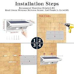 iThird Solar Motion Sensor Light Outdoor, LED Solar