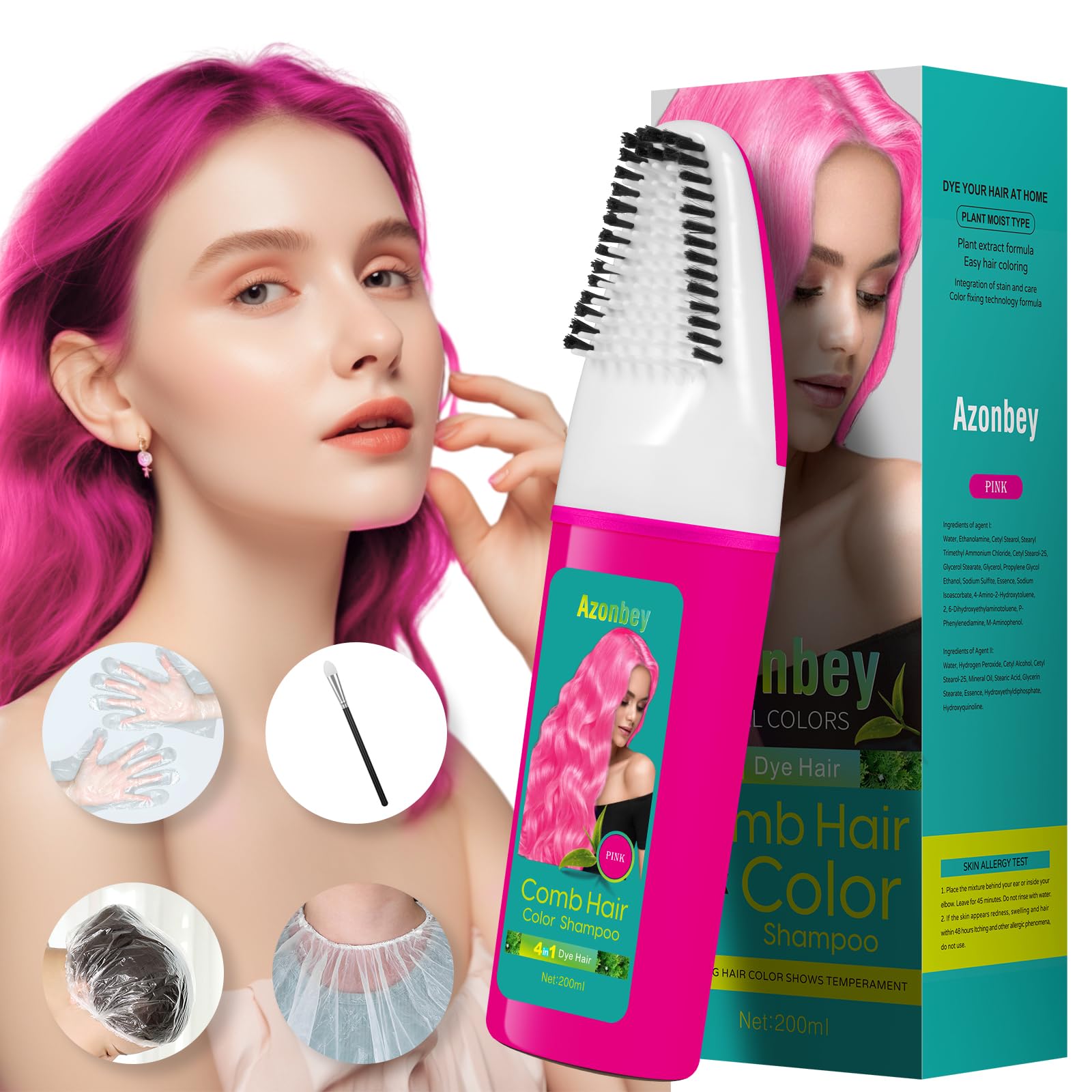 Photo 1 of  EXP 10/202027

Pink Hair Dye Shampoo for Women Gray Hair,Haircare 4 in 1 Semi-Permanent Gray Hair Coverage,Champu Para Canas,Hair Color Shampoo for Women, Men (Pink) *SEALED PACKAGE 