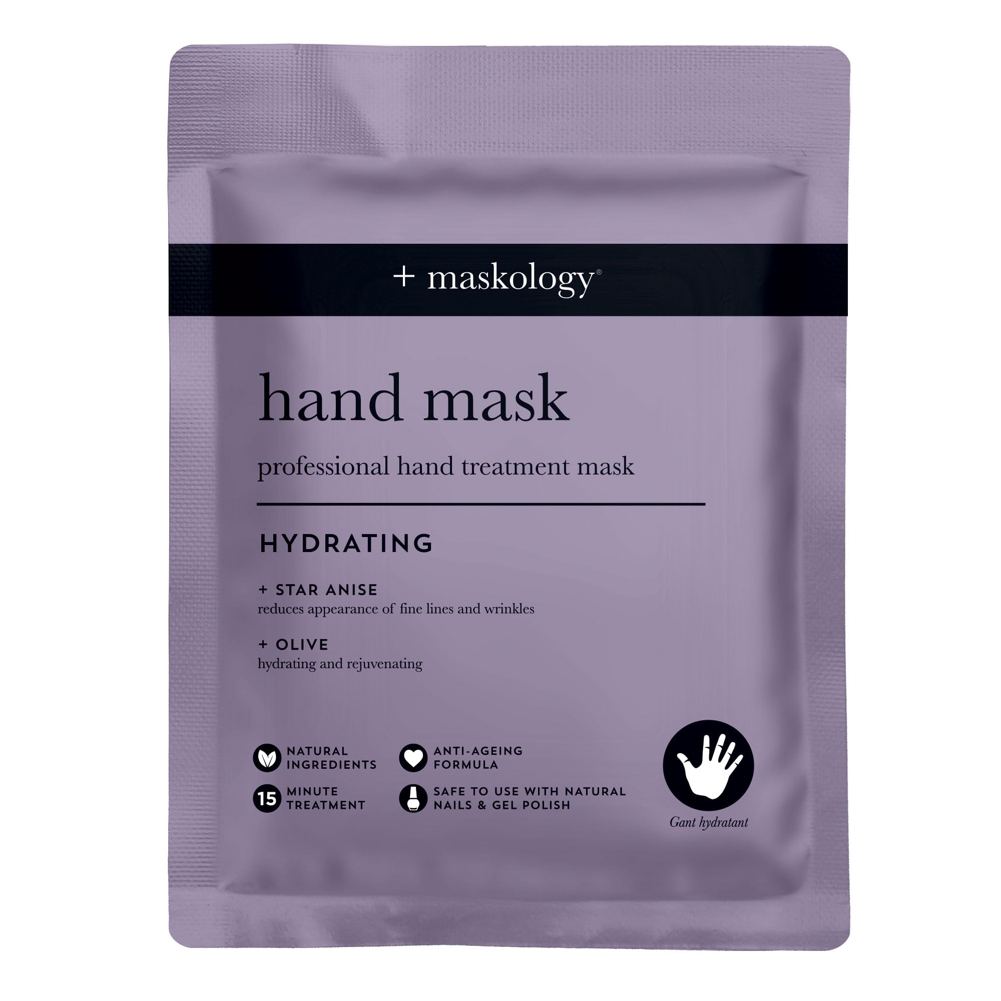 MASKOLOGY HAND MASK Hydrating Hand Treatment 1 Pair | Anti Ageing | Apple Extract |Nourishing Argan Oil & Shea Butter | Moisturising Gloves | 100% Plant Based