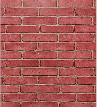 Red Orange Brick Wallpaper Self Adhesive Vintage Brick Wall Papers Contact Paper For Decorate Kitchen Bedroom Living Room Removable Roll 44x500 Cm Amazon Co Uk Diy Tools