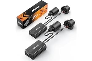 Nilight 9007/HB5 LED CANbus Decoder - Anti-Flickering Harness Error Free Resistor Capacitor for LED Bulb, Pack of 2