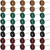 Yasumai 40 Pcs 3mm Abrasive Buffs Polishing Buffing Wheel Set Kit for Rotary Tool Grinding Accessories