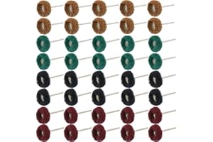 Yasumai 40 Pcs 3mm Abrasive Buffs Polishing Buffing Wheel Set Kit for Rotary Tool Grinding Accessories