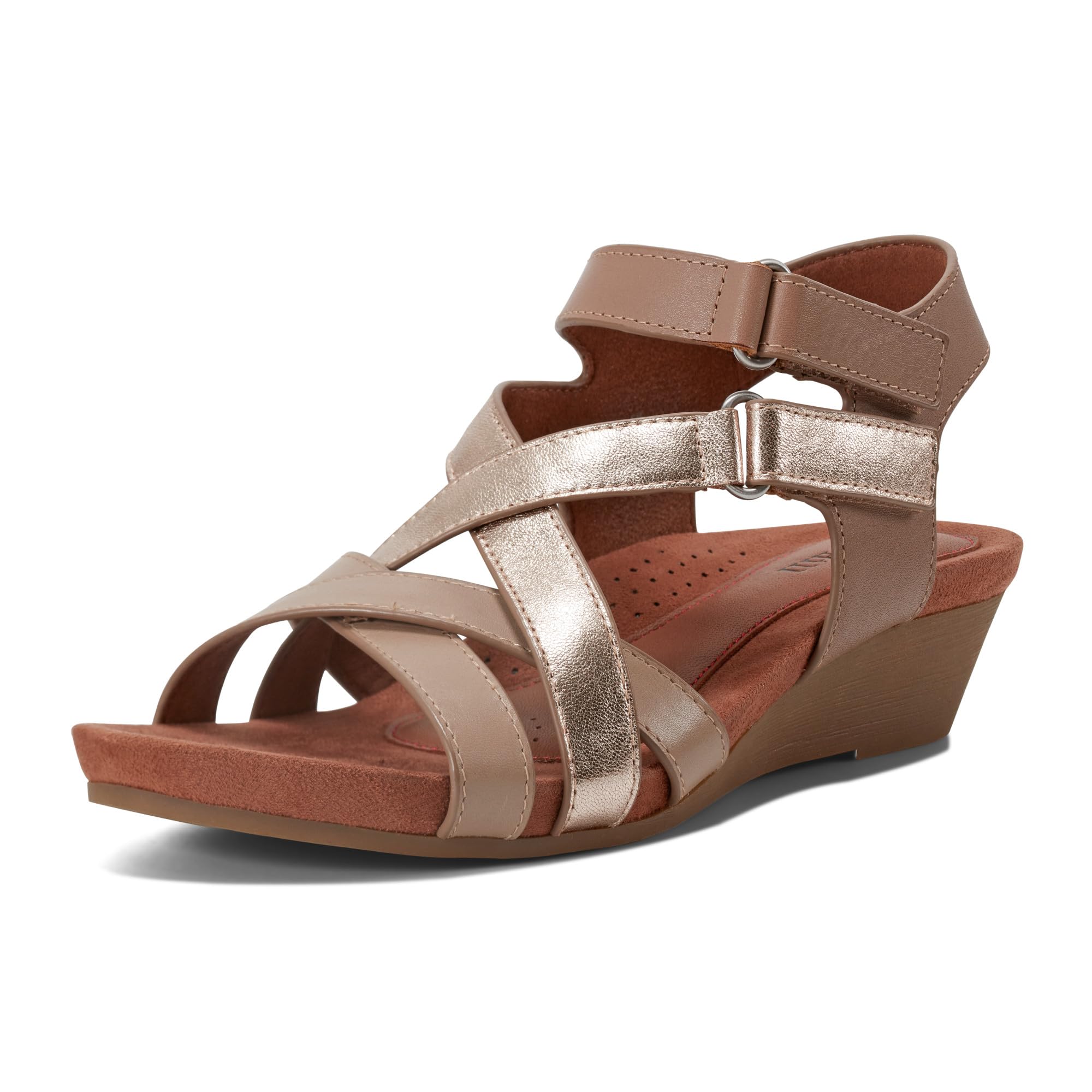 Cobb Hill Helin Women’s Sandal, 8.5 B(M) US, Taupe-Metallic-Multi