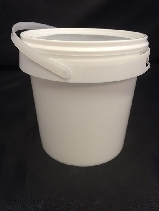 Tri White MultiPurpose Plastic Storage Buckets with Lids & Handles