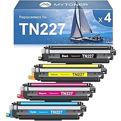 MYTONER TN227 High Yield Toner Cartridge 4 Pack