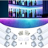 Muzata 10Pack 6.6FT Wide Spotless V-Shape LED Channel Milky Diffuser V101 | Plus-Size V-shaped LED Channel, Milky Diffuser Cover, 30&times;30mm Corner Lighting, Dual LED Strip Compatible, Spotless