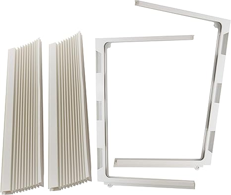 just4repair l r juego de cortinas laterales y marco de aire acondicionado para ventanas 1 par ac 0850 190