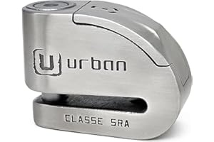 URBAN UR14S Hi-Tech Motorcycle Alarm Disc Lock 120dB, Maximum Security SRA Approved, Double Locking 14mm, Warning Sensitivity