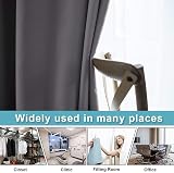 PONY DANCE Thermal Blackout Curtains Grey 254 x 210 cm Eyelets view 4
