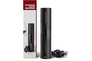 MAGDEN Rechargeable Electric Corkscrew, Professional Cordless Electric Bottle Opener with Capsule Cutter, USB Charging Cable,