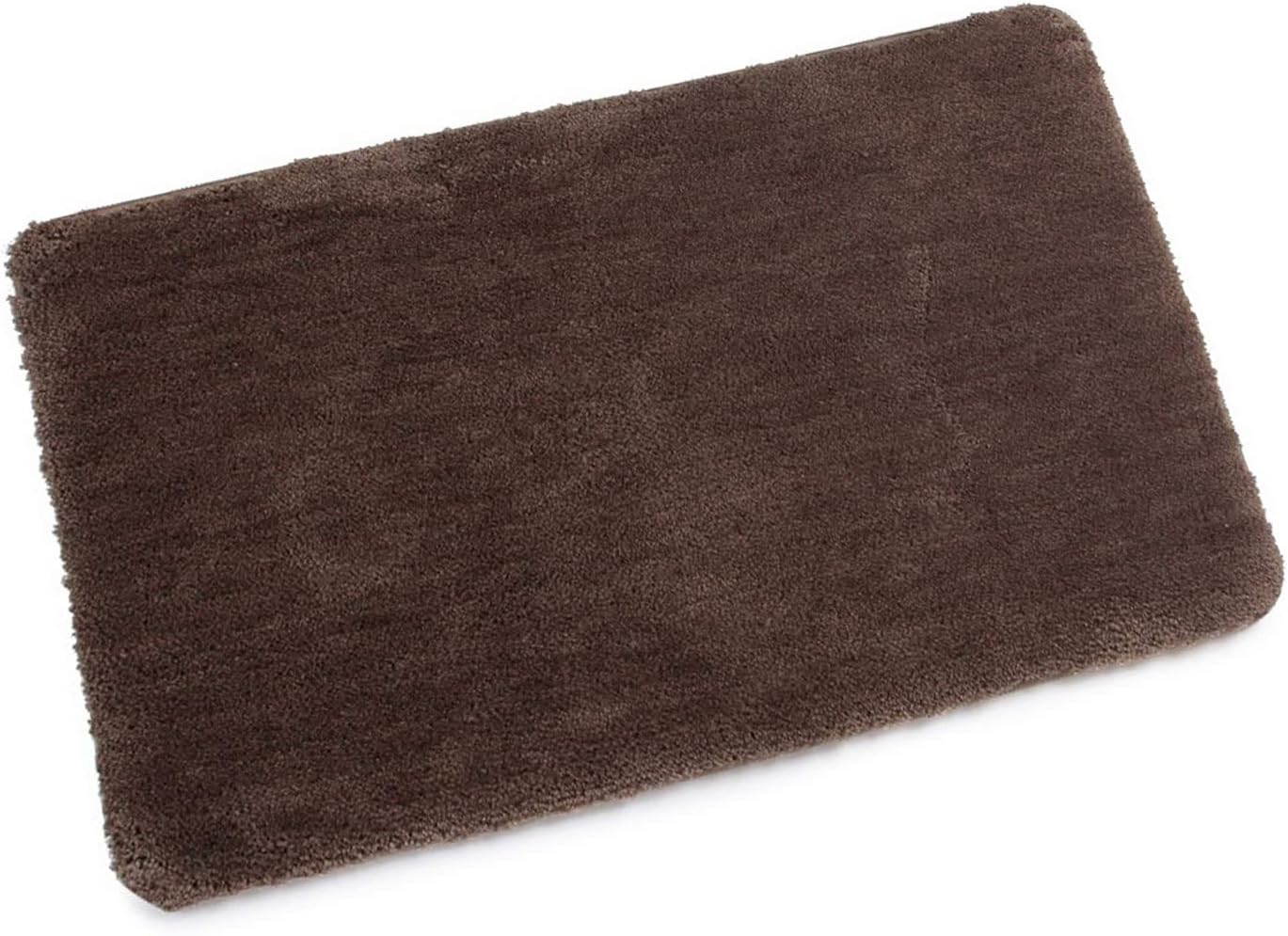 Tennove Bath Mats for Bathroom 40 x 60cm Soft Microfiber Non-Slip Brown Bathroom Mats Water Absorbent Machine Washable Bathtub Shower Rugs Kitchen Entrance Area Floor Carpet Mat