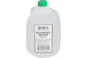BISupply Deionized Water Gallon Type 2 Deionized Water Jug - 1Gal Type II Demineralized Sterile Distilled Water for Automotive and Laboratory Equipment
