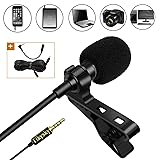 Lavalier Lapel Microphone,Tikysky Clip On Lav Mic for iPhone Android Cell Phone 