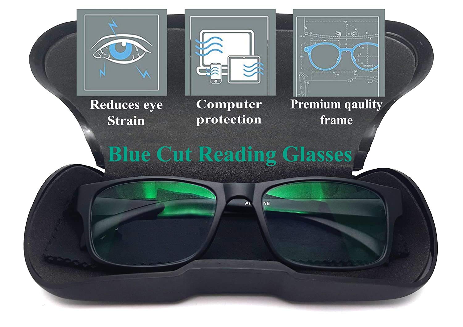 Optify Premium Blue Ray Cut Antiglare Power Reading Glasses For Men And Women