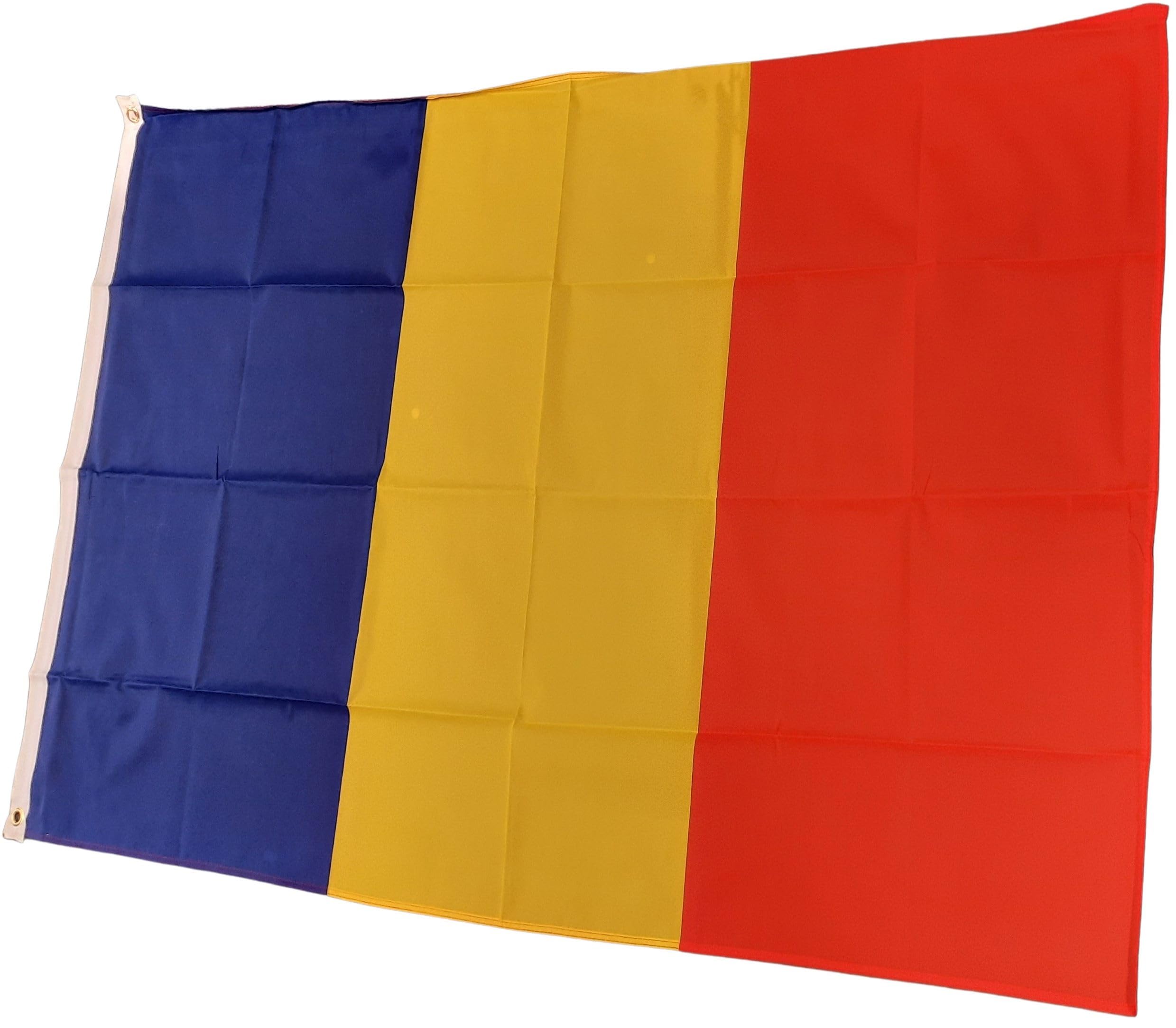 NWFlags Romania Flag 3ft x 2ft 75d Premium Polyester Suitable For Flagpoles | Strong Polyester 3x2 foot material flag with Eyelets