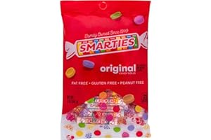 Smarties Candy Bulk Rolls Original Flavor - Gluten & Vegan Free - Classic Sweetness From Family Owned Company Since 1949, Peanut Free & Dairy Free - Perfect Halloween Candy - 5oz Bag (Pack of 1)