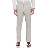 Cubavera Men's Delave 100% Linen Pant, Flat Front Lightweight Fabric, Relaxed Summer Pants For Men