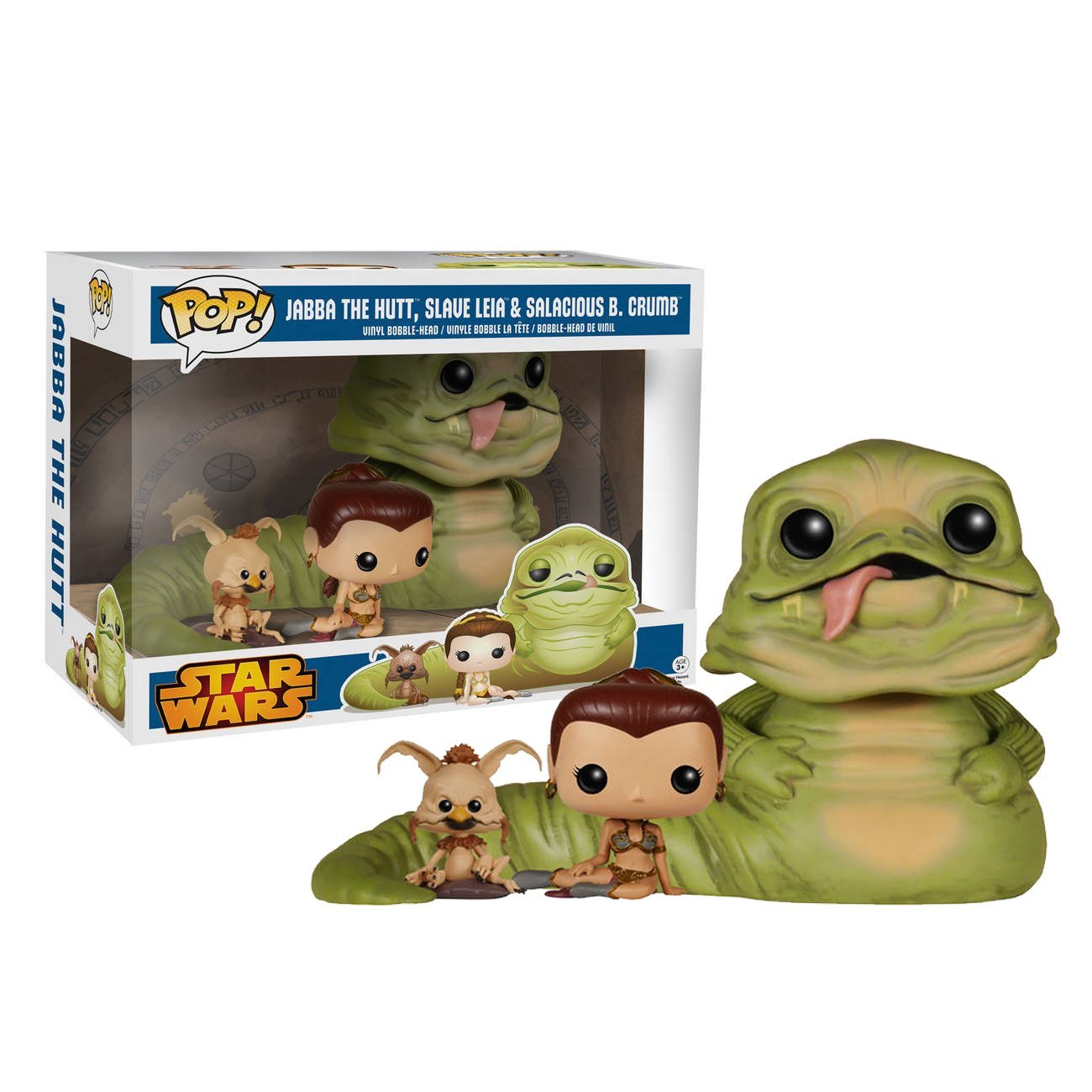 Star Wars Return of the Jedi Exclusive Jabba, Slave Leia & Salacious B. Crumb...