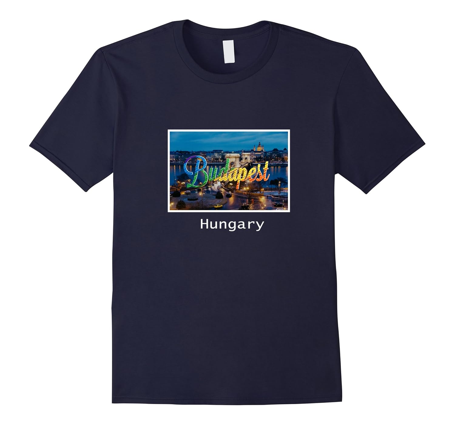 Budapest Hungary T-Shirt Souvenir Szechenyi Chain Bridge-ANZ