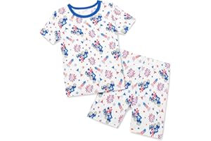 babee Reshinee Bamboo Viscose Toddler Animal Pajamas Boys Girls Kids Cool Short Summer 12M-8Y Snug fit Pjs Set 2pcs