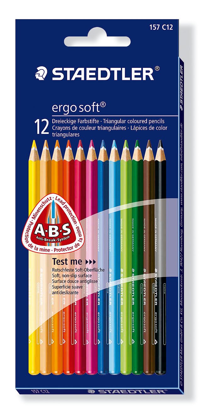 STAEDTLER 157 C12 ergosoft Coloured Pencils Pack of 12 Assorted Colours — image 1