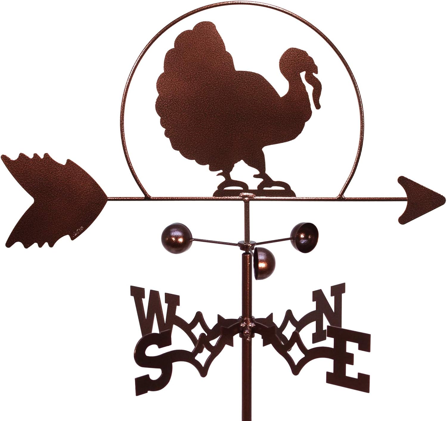 Weathervanes - SWEN Products Turkey Thanksgiving Bird Weathervane (Garden Stake Included)