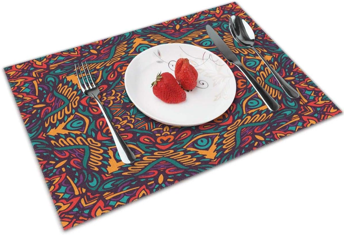 Ethnic Pattern Place Mats,Beautiful and Durable Placemat