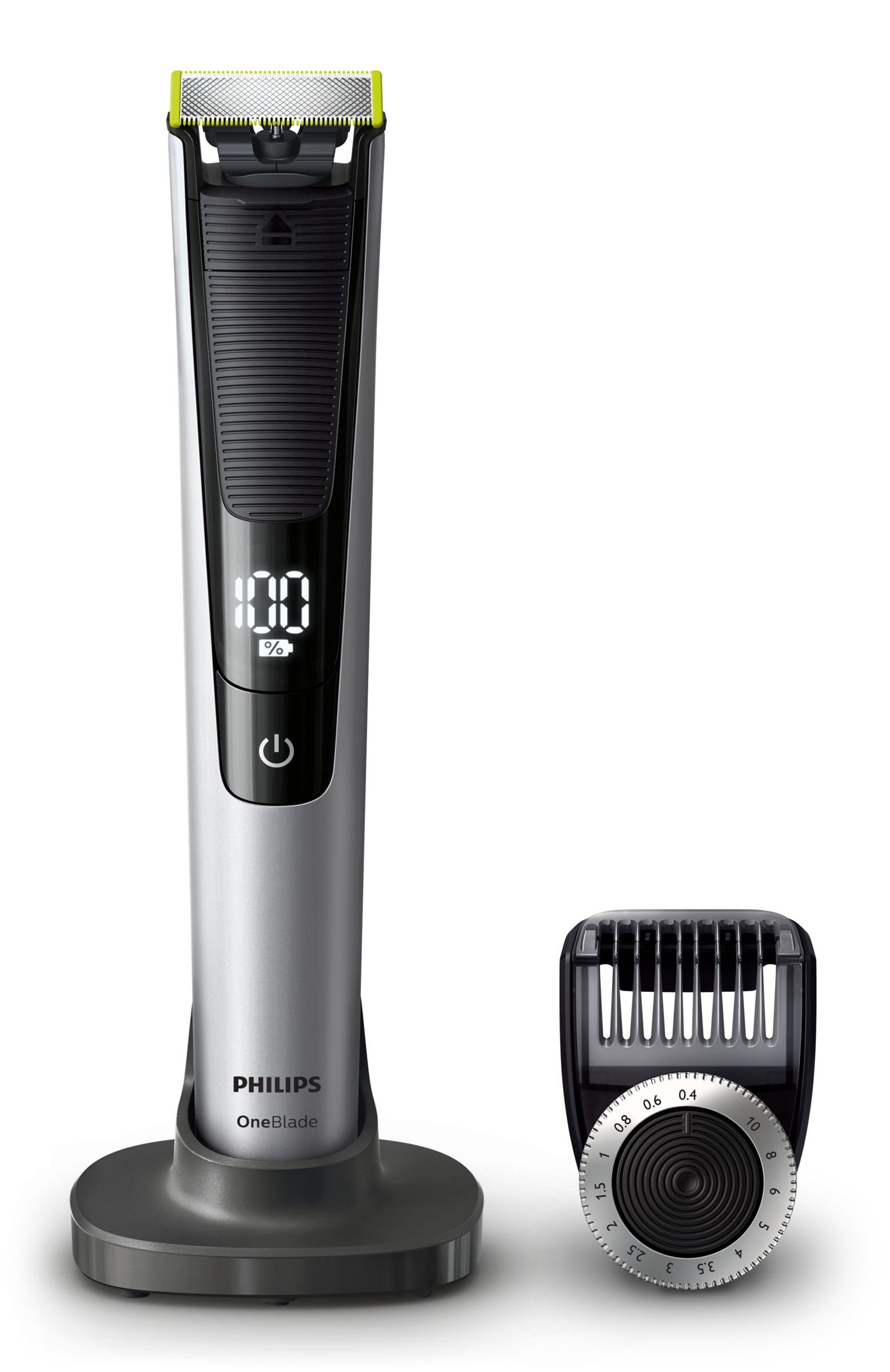 Philips QP6520/25 Beard Epilator Wet and Dry Black, Silver – Beard Epilators (0.4 mm, 1 cm, Black, Silver, 90 min, Built-in, Lithium-Ion)