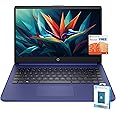 HP Latest Stream 14" HD Laptop, Intel Celeron Processor, 8GB Memory, 64GB eMMC Storage, Fast Charge, HDMI, Up to 11 Hours Long Battery Life, Office 365 1-Year, Win 11 S, Microfiber Bundle, Blue