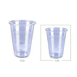 Amazon Basics Small Disposable Clear Plastic
