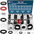ZDBB 256 Pcs Assorted Plumbing Rubber Washers Hose Gasket Assortment Kit for Garden Hose Adapter Water Pipe Splitter Shower Head Water Meter Coupling Washers Repair