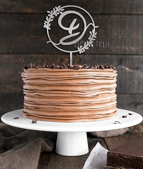 Amazon Com Kiskistonite Monogram Acrylic Letter Cake Toppers In