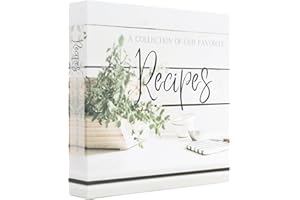 Rural Roots Mercantile Recipe Binder with Plastic Sleeves | Recipe Book to Write in Your Own 8.5x11 3 Ring Blank Cookbook Bin