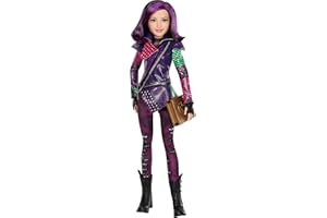 Mattel Descendants Mal Isle of The Lost Tenth Anniversary Fashion Doll with Removable Outfit, Accessory & Bendable Joints, Inspired by The Movies