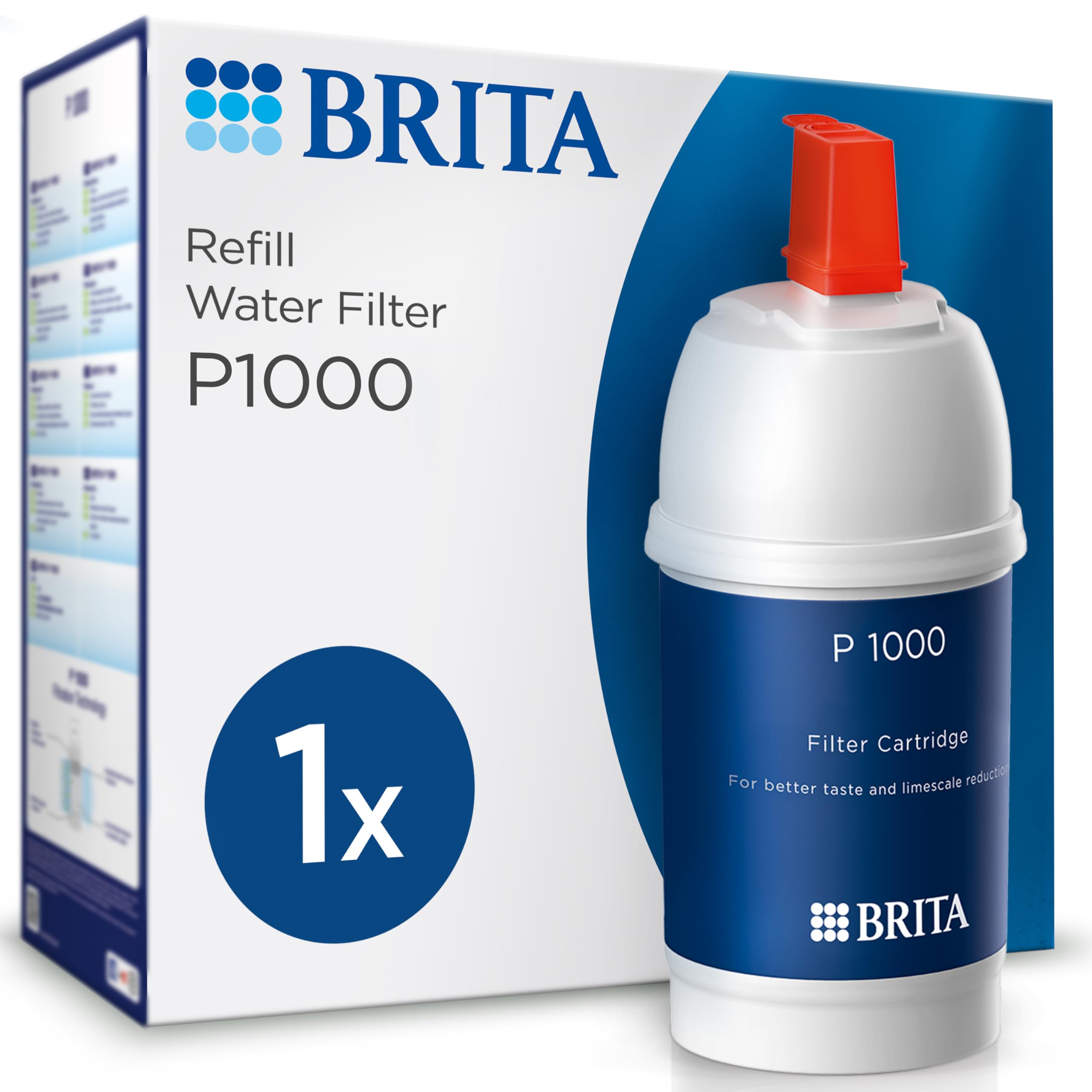 BRITA 65751 fitting with integrated water filter, mypure P1 (formerly OnLine Active Plus),blue,white