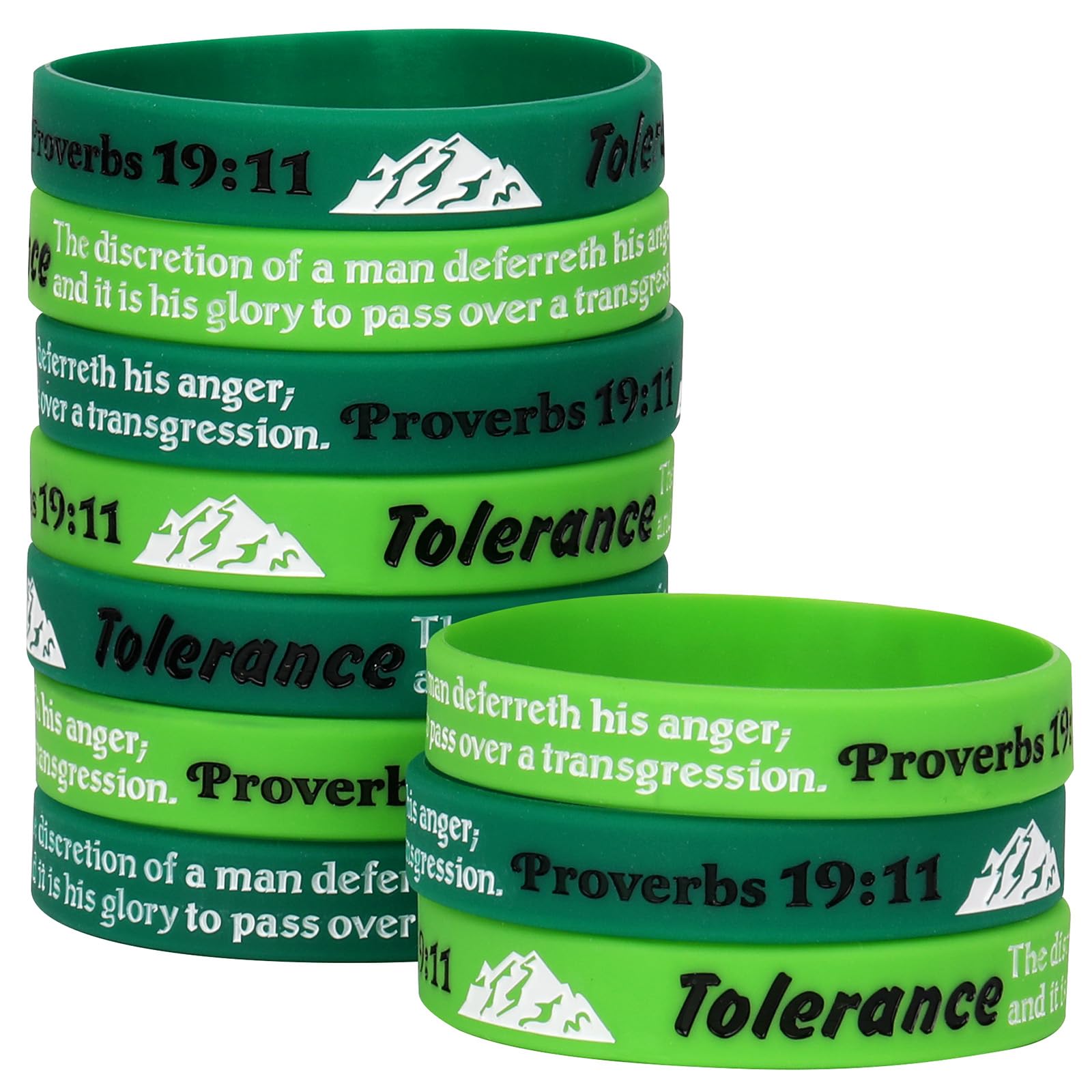 NAHRMY 10 pcs Faith Bible Verses Rubber Bracelets, Christian Religious Silicone Wristbands Inspirational Rubber Bracelet for Men Women Teenage Party Favors Church Gifts