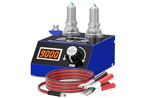 BELEY Spark Plug Tester Automotive Engine Ignition Coil Tester Dual Holes 500-9000rpm Working Frequency with LCD Display,110V/220V Car Spark Plugs Tester Tool for 12V Gasoline Vehicle.