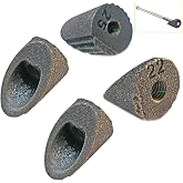 YehVeh 4 Pack Bike Stem Wedge Nut Replacement Adapter with M8 Thread Connector for Bicycle Stem Bolt Expander Electric Bikes Road City in Chrome Cruiser 22.2mm + 25.4mm